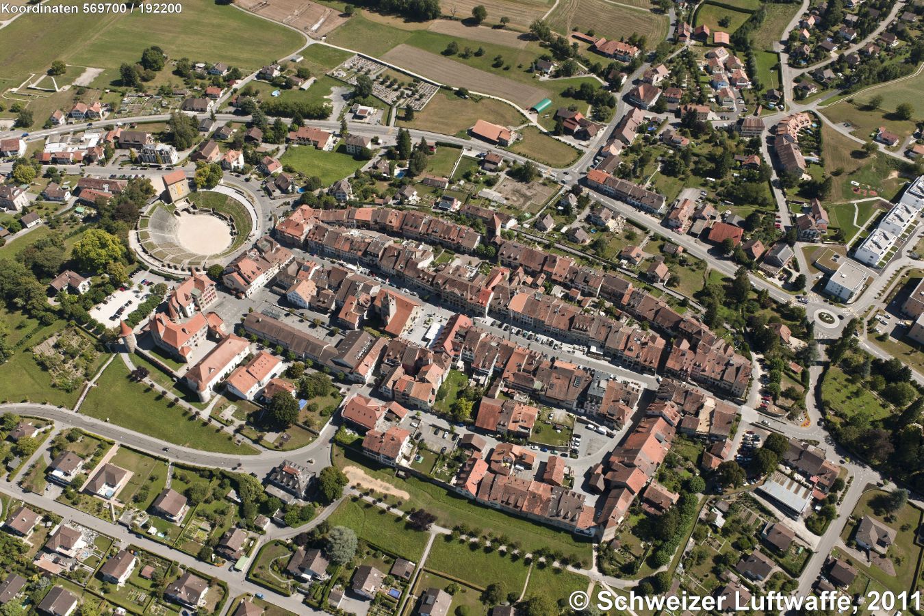 Altstadt Avenches (Aventicum) mit Amphitheater